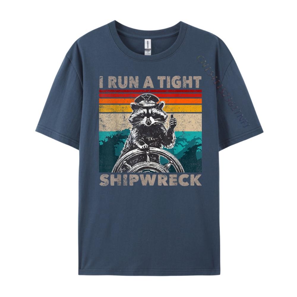 Gestisco un naufragio stretto Capitan Procione Divertente Vintage Carino T-shirt Oversize Regali da Uomo