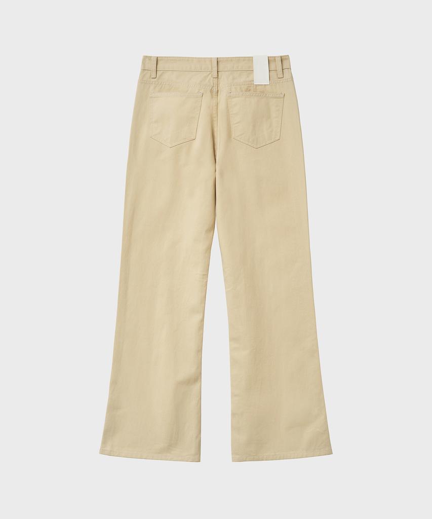Noir For Woman Cotton Loose Flare Pants (Pale Yellow)