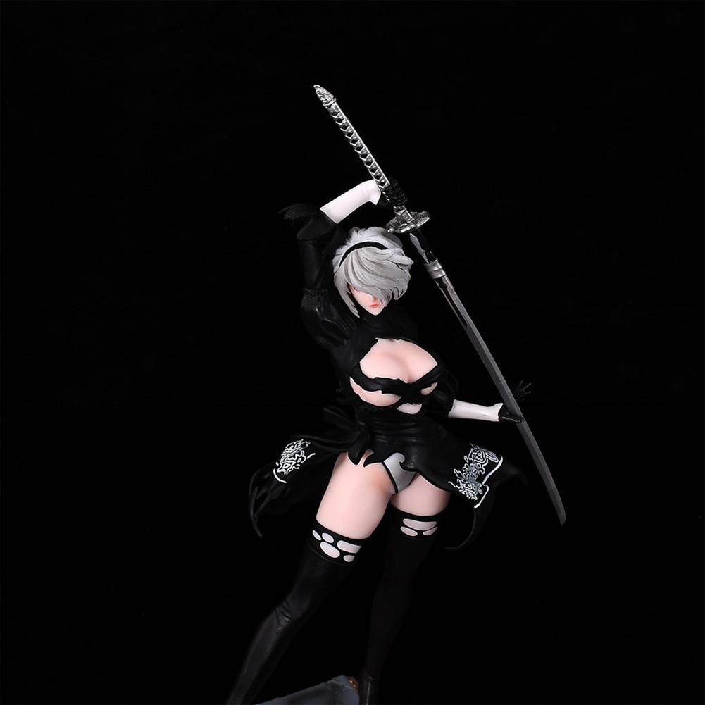 Anime NieR Figure No.2 Type B Action Figure PVC 2B Model 2Byorha Figurine 2Bautomata Look Up Figure Desktop Ornaments Gifts