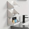 4pc Wall Mounted Bathroom Storage Rack, Mirror Cabinet Hanging Shelf, Sundries Storage Rack, Cosmetic Makeup Organizer