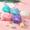 24pcs Seashell Candy Boxes Pastel Pink Turquoise Purple Blue White Wedding Birthday Beach Party Favor Candy Containers Box Decor