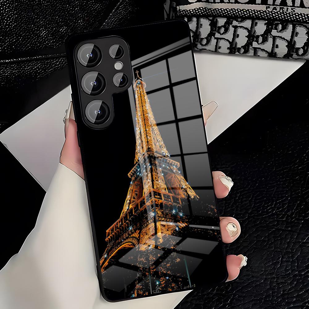 Eiffel Tower Paris Phone Case For Samsung S26 S25 Plus S20 S20 Plus S22 Ultra S23 FE S21 Plus S21 Ultra Glass Cover
