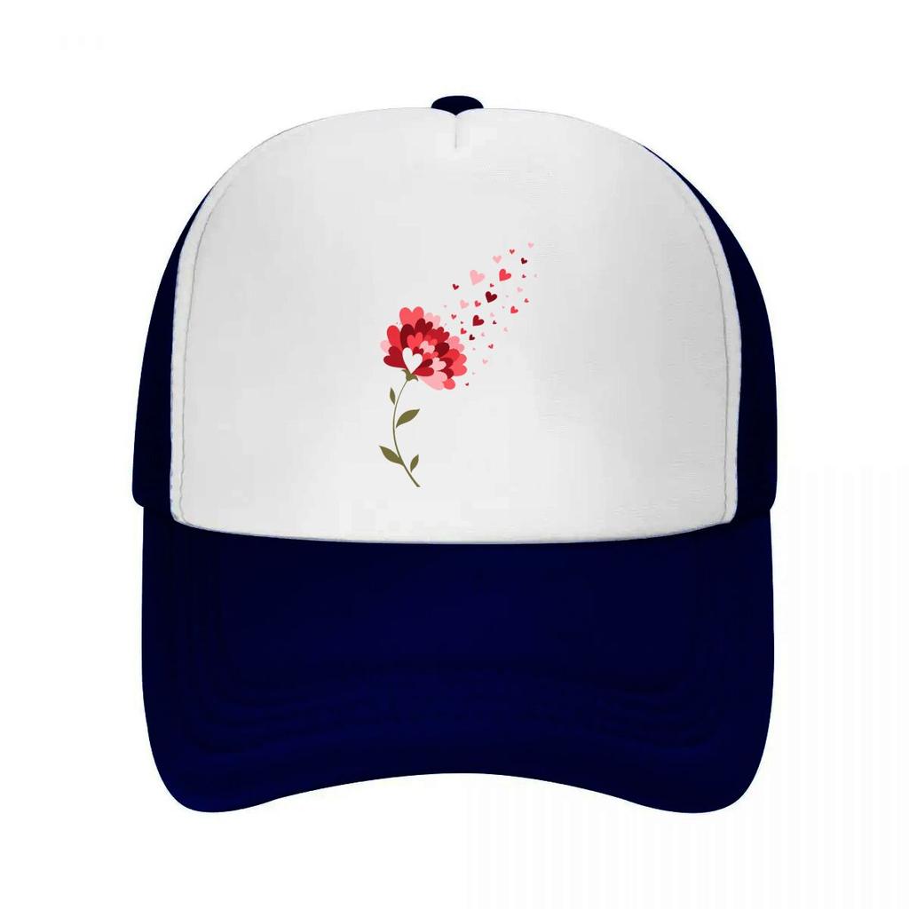 RoUnisextic Heart Blossom Drift Art Mesh Baseball Cap Casual Hat Outdoor  For Womens Unisex FeUnisex