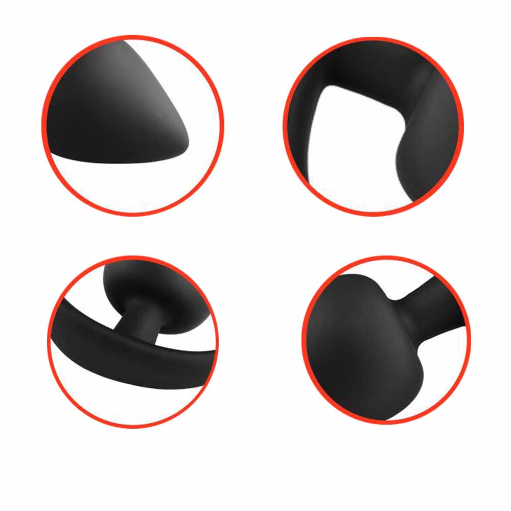 Butt Plug Silicone Anal Beads Dilator Metal Ball Inside Prostate Massager Anus Trainer Couple Adult Anal Toys Butt Plug Sex Toy For Men Women Pleasure