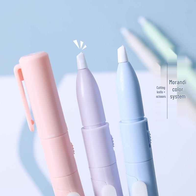 Morandi Dual-Use Pen-Style Scissors & Craft Knife