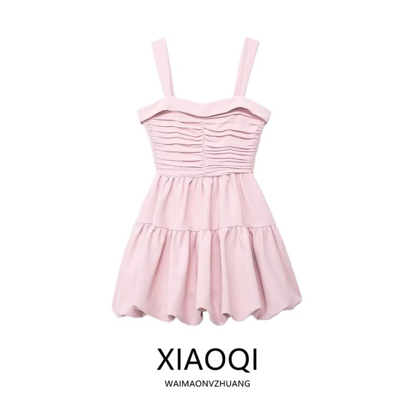 Fashion Style 2024 Summer New Arrival Female Laminated Decoration Pendant Balloon Sling Mini Dress 3435324