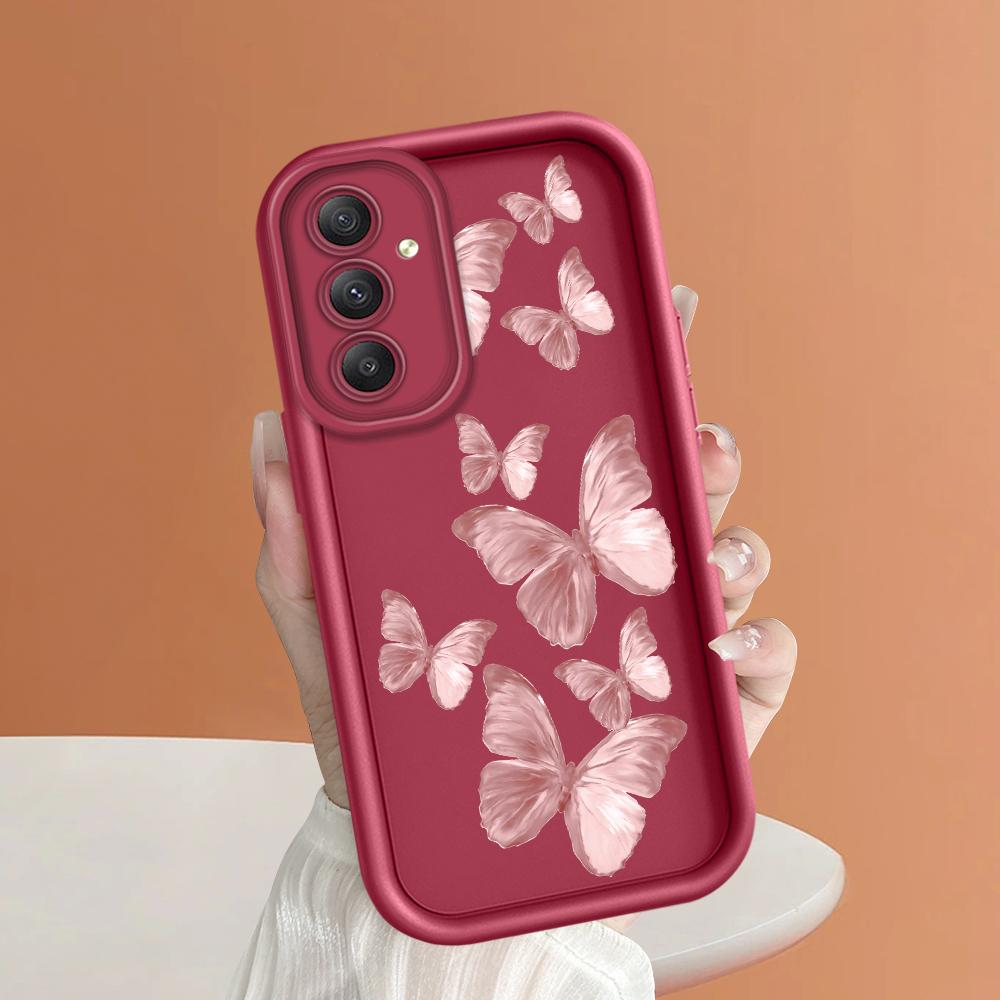 Soft Silicone Square Ladder Printing Pattern Phone Casing Full Cover Camera Shockproof Protection Rubber Case for Samsung