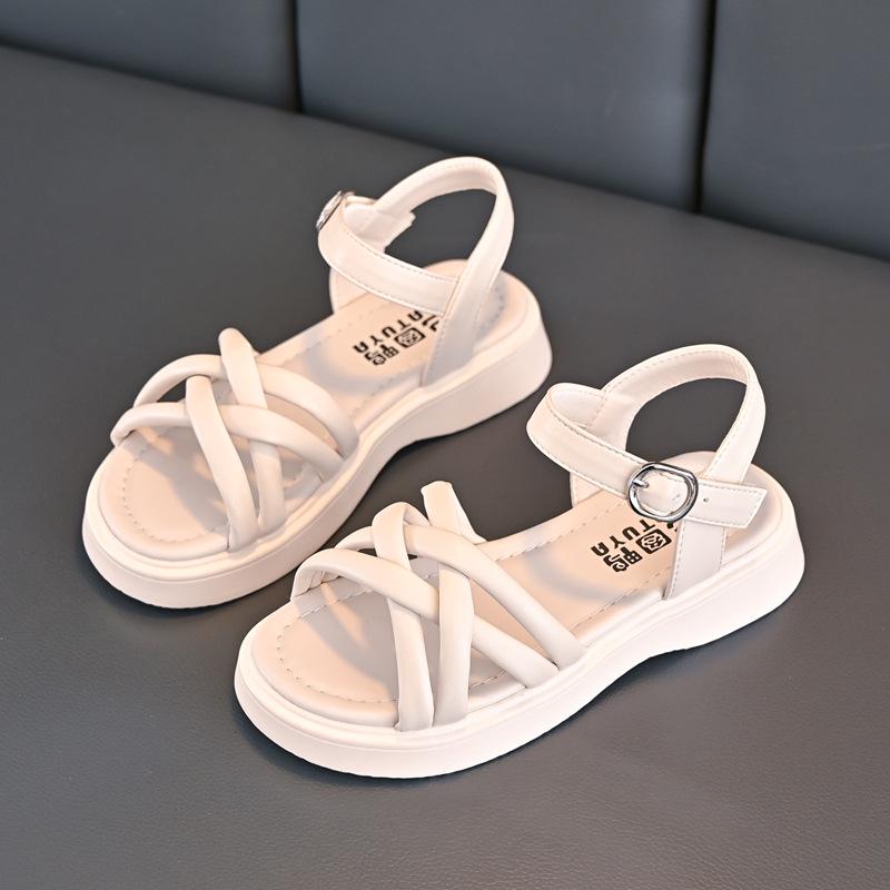 Girls' Fashionable Summer 2026 Soft Sole Sandals – Princess Style for Students, Middle & Big Kids