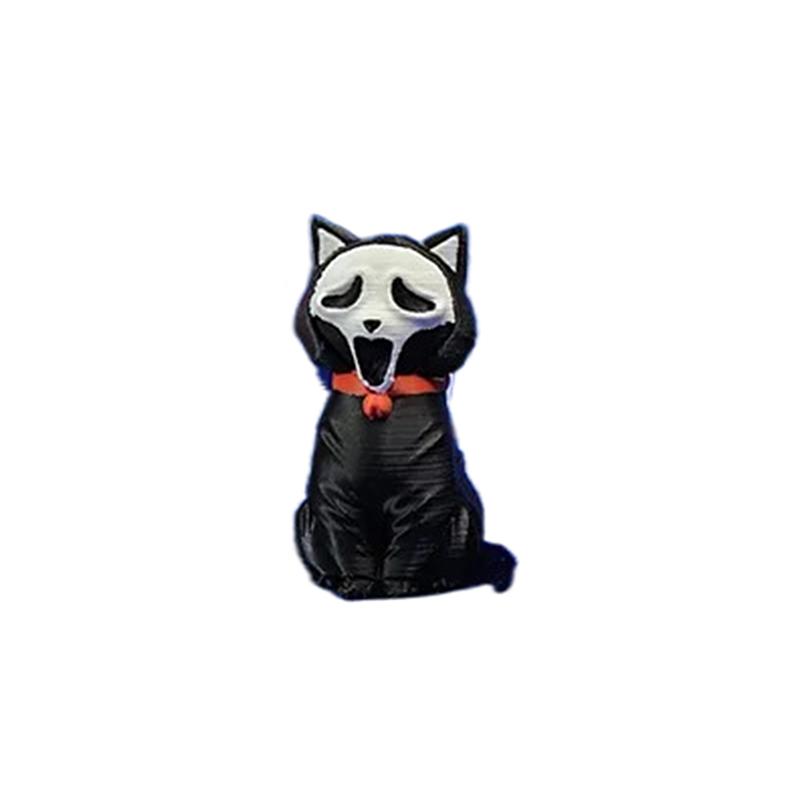 Mini Adorable Horror Character Cat Figurine Spooky Sculpture Home Desktop Decoration