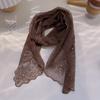 Versatile Retro Lace Scarf 130×30cm Elegant Headscarf Embroidered Flower Literary Style Embroidered Scarf for Women