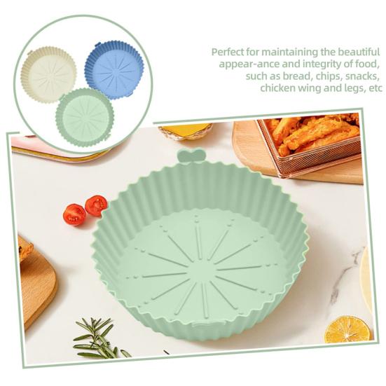 Silikonová vložka do horkovzdušné fritézy, nepřilnavý opakovaně použitelný pekáč na dorty, talíře na pizzu, kulatý koš do horkovzdušné fritézy na dorty, sušenky, smažené kuře