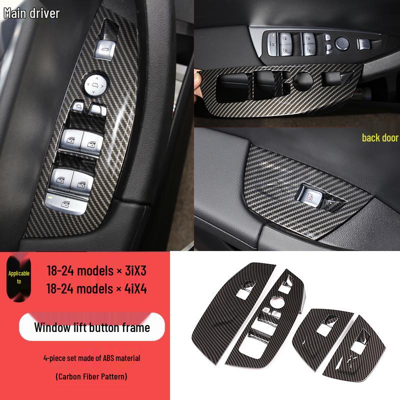 06-25 Pannello Cornice Interruttore Alzacristalli per Finestrino BMW X3 X4 per Modifica Interni iX3 X4