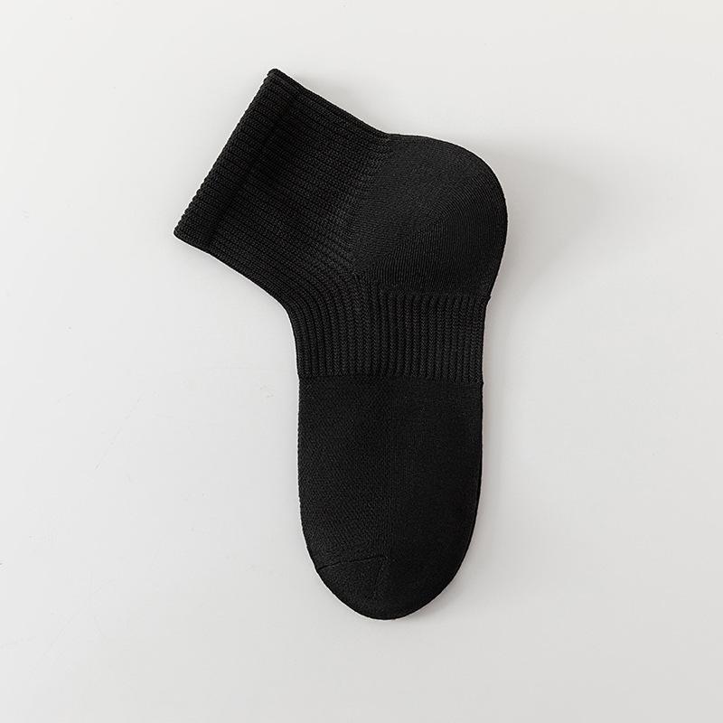 

Женские летние тонкие сетчатые дышащие 10A антибактериальные носки-трубы с прямым углом 1 pair чёрный