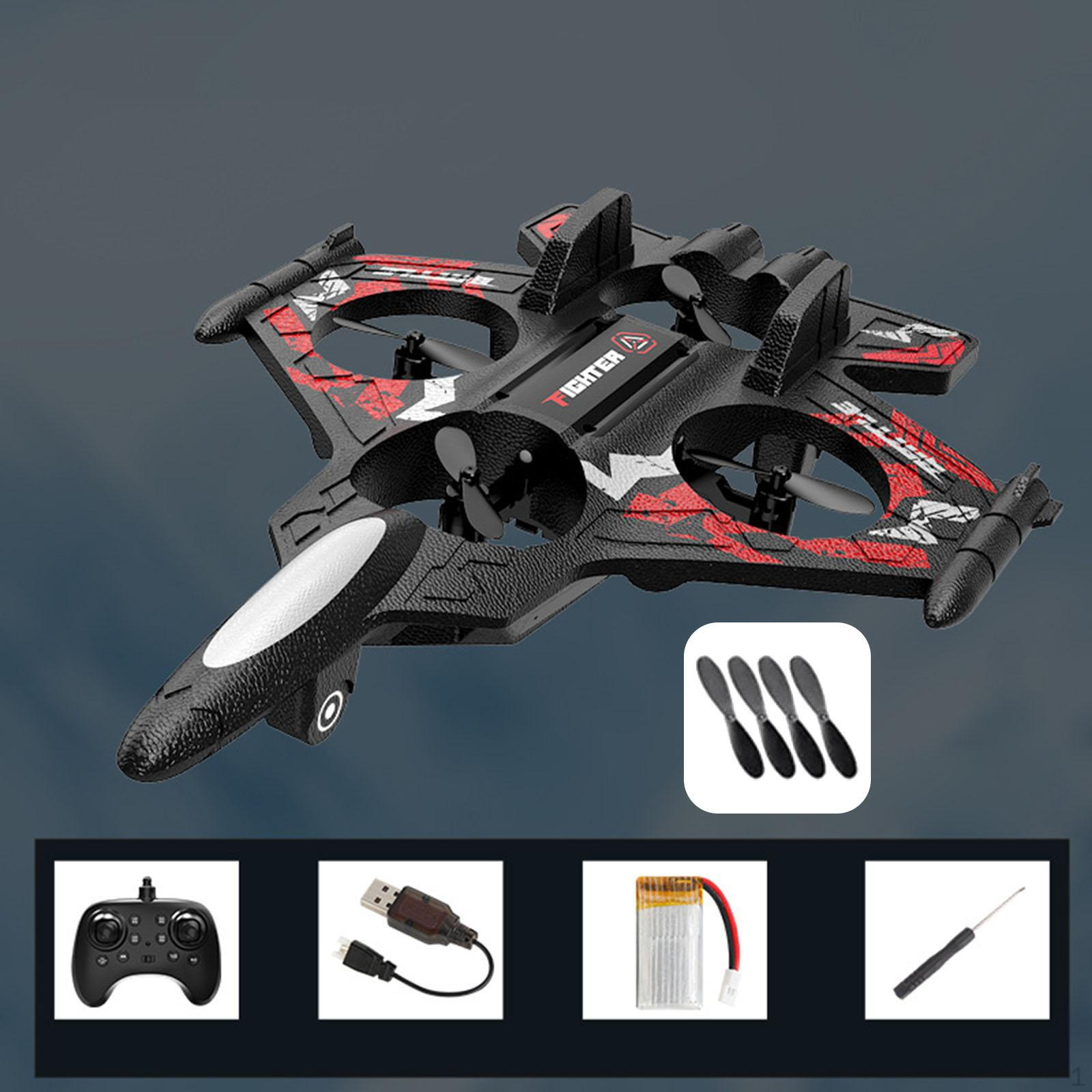 

Літак на радіокеруванні Модель винищувача Сенсорний Літак з пінопласту з підсвічуванням Захист від падіння Red 1RC