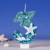 Starfish Conch Shell Glitter Number Birthday Candles Cake Toppers Birthday Wedding Birthday Digital Cakes Dessert Decor