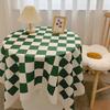 Schachbrett Tischdecke Leichter Luxus Hohes Gefühl Foto Studentenwohnheim Schreibtisch Dekoration Tischdecke Kaffeetischmatte