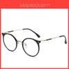 Tr Metal Round Frame Blue Light Blocking Glasses For Stylish Office Wear