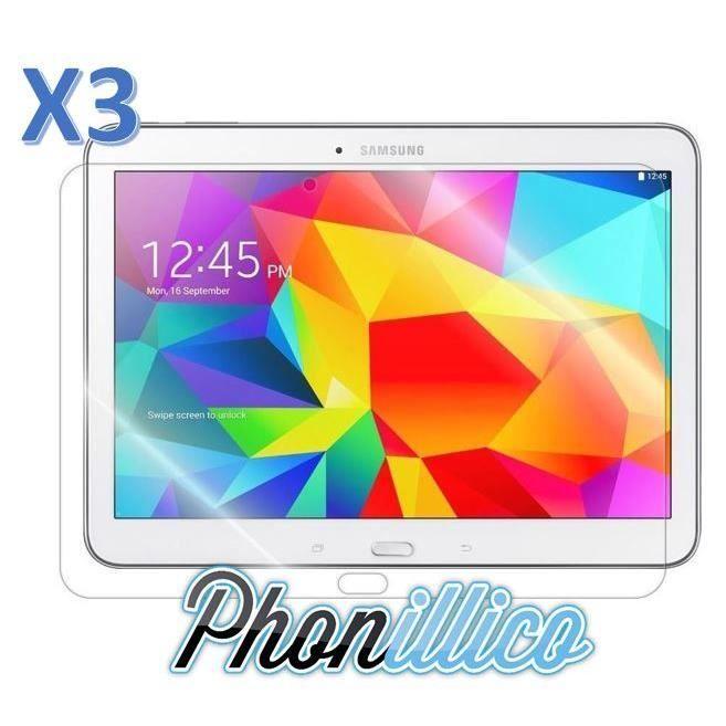 Lot 3 Films de Protection plastique compatible Samsung Tab 4 10.1