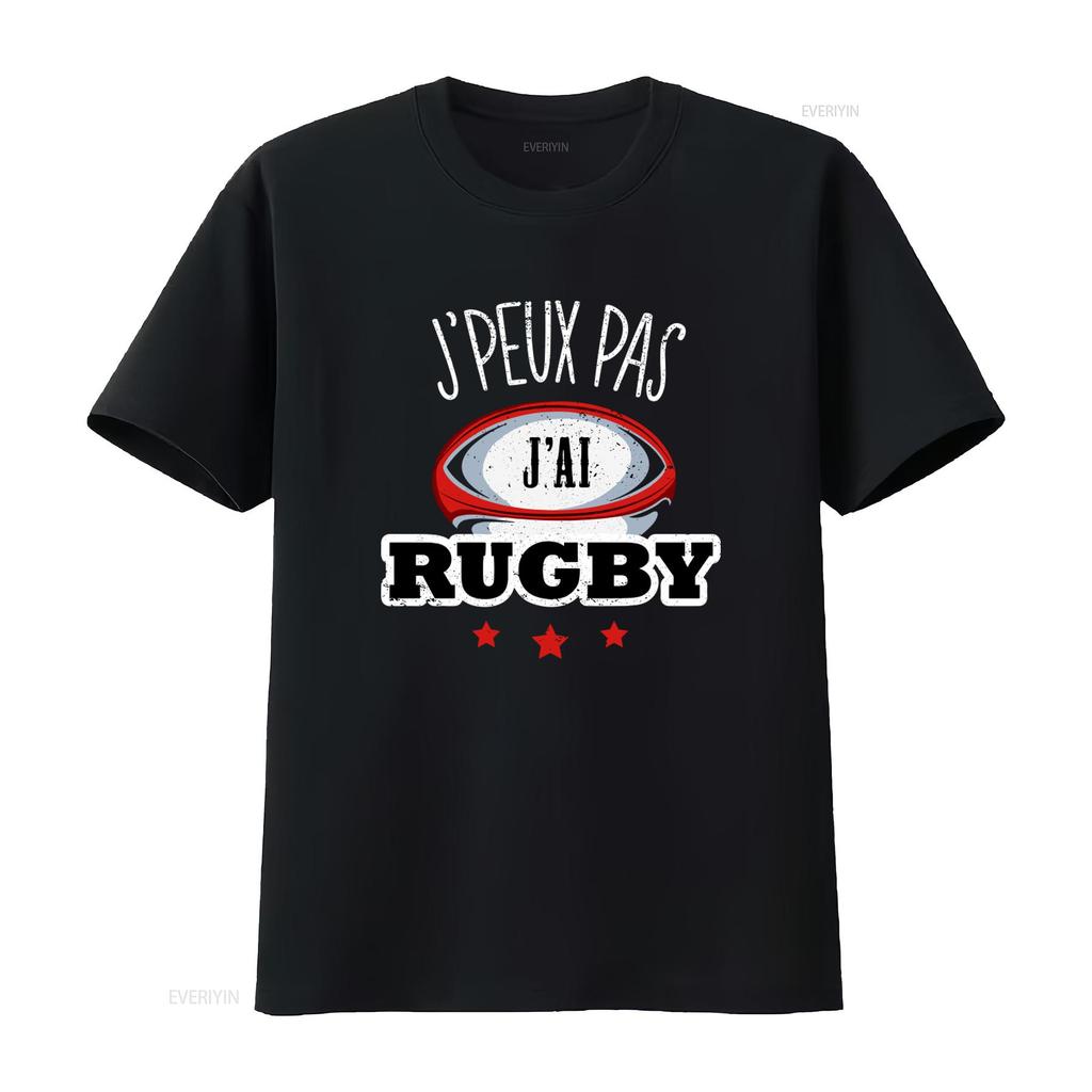 Rugby T Shirt For Unisex And Children Jpeux Pas Jai Rugby Design Sporty Humor Passionate Sports Fans Vintage Washed Breathable