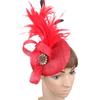 Linen Ladies Wedding Banquet Linen Hat New Top Hat Feather Shaped Bridal Top Hat