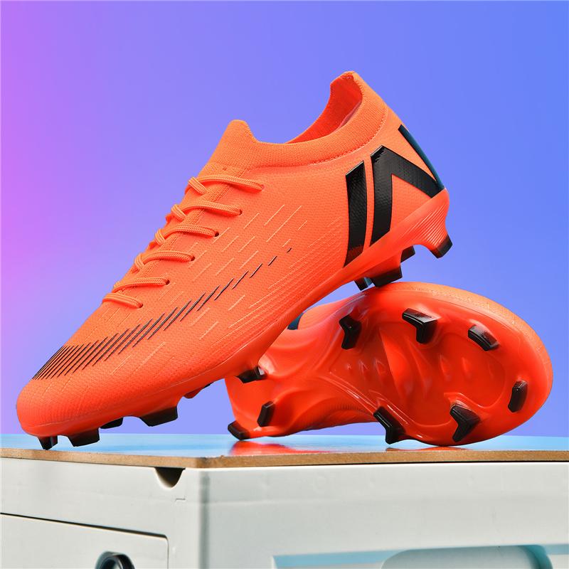 New Men Match Football Boots Cleats Ultralight Training Soccer Shoes Breathable Long Spikes Indoor Sneakers Grass Drop Shipping
