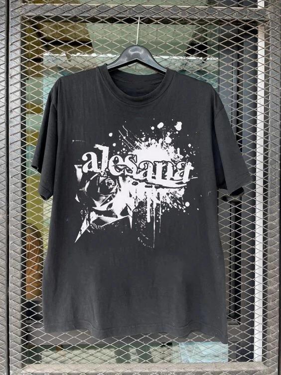 Alesana Band White Logo Black Short Sleeve T Shirt Full Size S-5XL Hot New Unisex T-Shirt S
