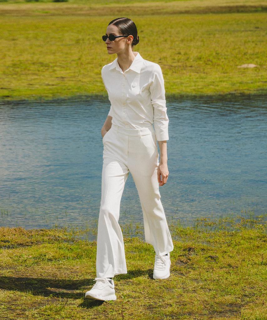OBER GOLF High-Waisted Bootcut Pants (White)