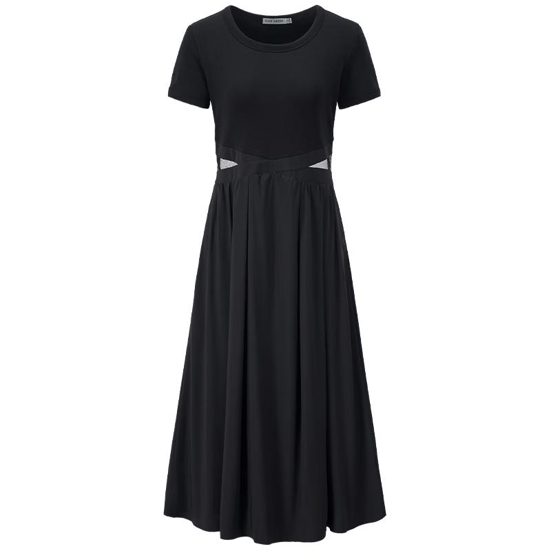 Giovanni Valentino Sheer Little Black Dress M