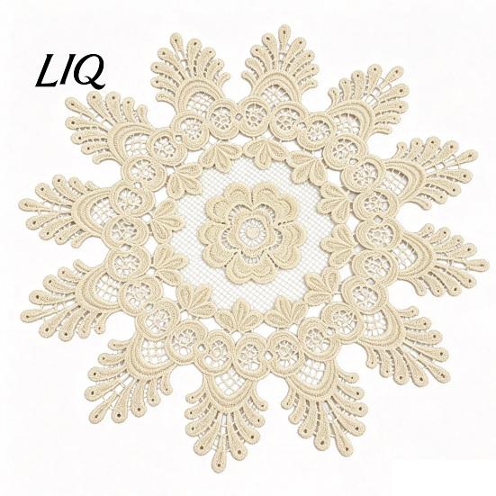 Dessus de table en tissu lavable pour la maison, Sets de table ronds en dentelle florale, Sous-verres brodés, Sets de table, Sets isolants thermiques, Décoration Rétro, Théière, Vase, Salle à manger