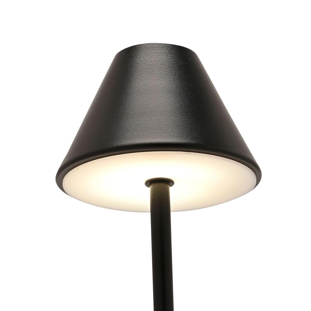 Hestia Matt Black USB LED Touch Table Lamp - Medium