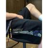 Shorts Men's Summer Tide Brand Ruffian Handsome Stitching Embroidery Sports Pants Large Size Loose Straight Casual Five-point Pants