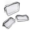 3Pcs Clear Insert Bag Transparent Makeup Toiletry Brush Zipper Insert Inner Bag Divider Storage Orga