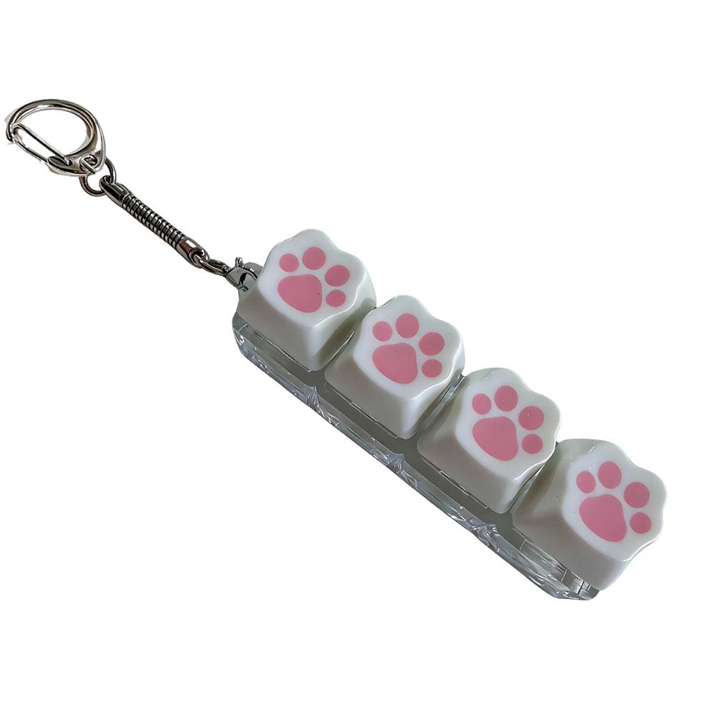 

Cat Claw Fingertip Decompression Toy Kawaii Button Keycap Keychain Mobile Phone Backpack Pendant For Adult Gifts Stress Relief