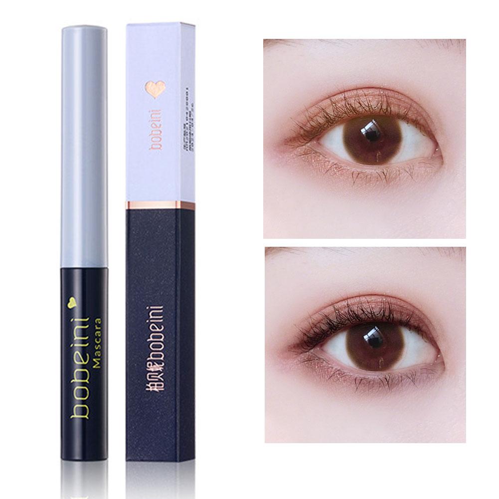 Wasserdichte Mascara Schwarzbraun Geschwungene Wimpern Mascara Kleine Schnelltrocknende Bürste Und Für Anfänger F7M4