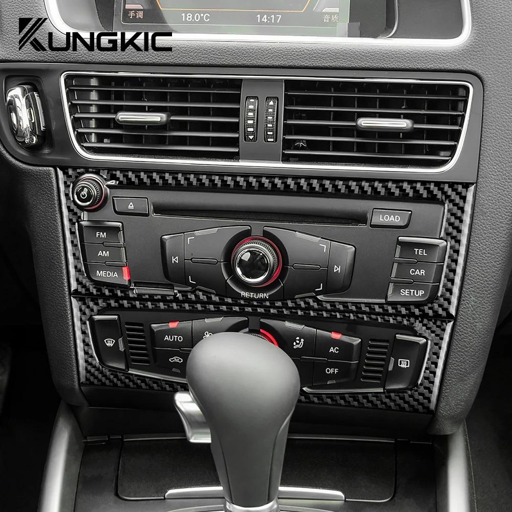 Carbon Fiber Console CD Panel Interior Trim Sticker