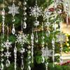 Set de 18 Piese Bastonașe de Gheață și Pandantive Fulg de Zăpadă din Acril Transparent pentru Decorațiuni de Crăciun