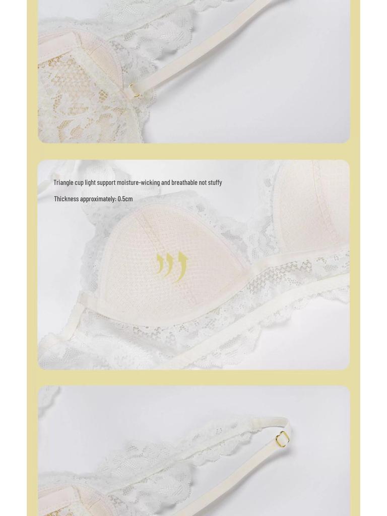Elegant Lace Wireless Bra: Side Support & Beautiful Back Design
