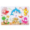 Puzzles de Madera Montessori Tableros de Agarre Manual Número Alfabeto Forma Animales Emparejamiento Bebé Rompecabezas de Madera Juegos Juguetes para Niños de 1 a 2 Años