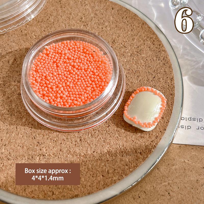 Nail Art Colored Beads Micro Mini Micro Iridescent Nail Charms Glitter Nails Art Tiny Bead Nail Art Pearls For Nail Decor