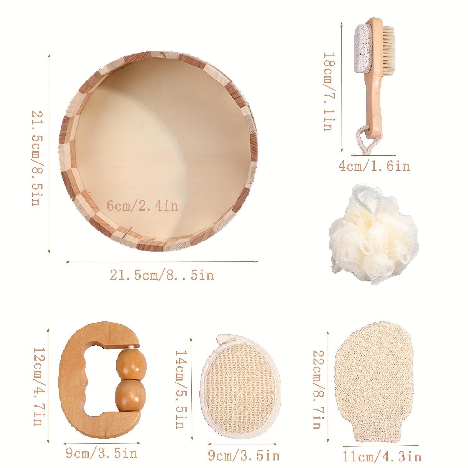 

Набор из 6 насадок для душа, варежки для ванны, цветочные перчатки, мочалка, двойной шариковый массажер, круглая расслабляющая спа-подарочная корзина 1set/6pcs