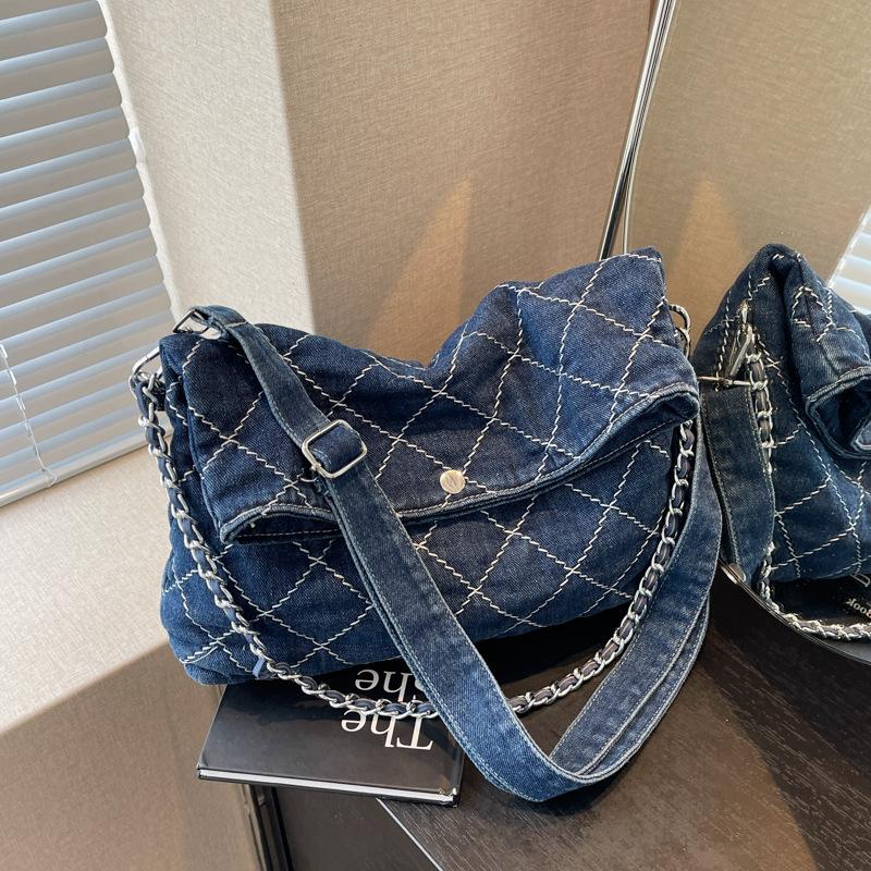 Retro Damen Jeans Handtasche 2026 Herbst Neu Kette Einzel Schultertaschen Große Kapazität Pendler Crossbody Tasche Tragetasche