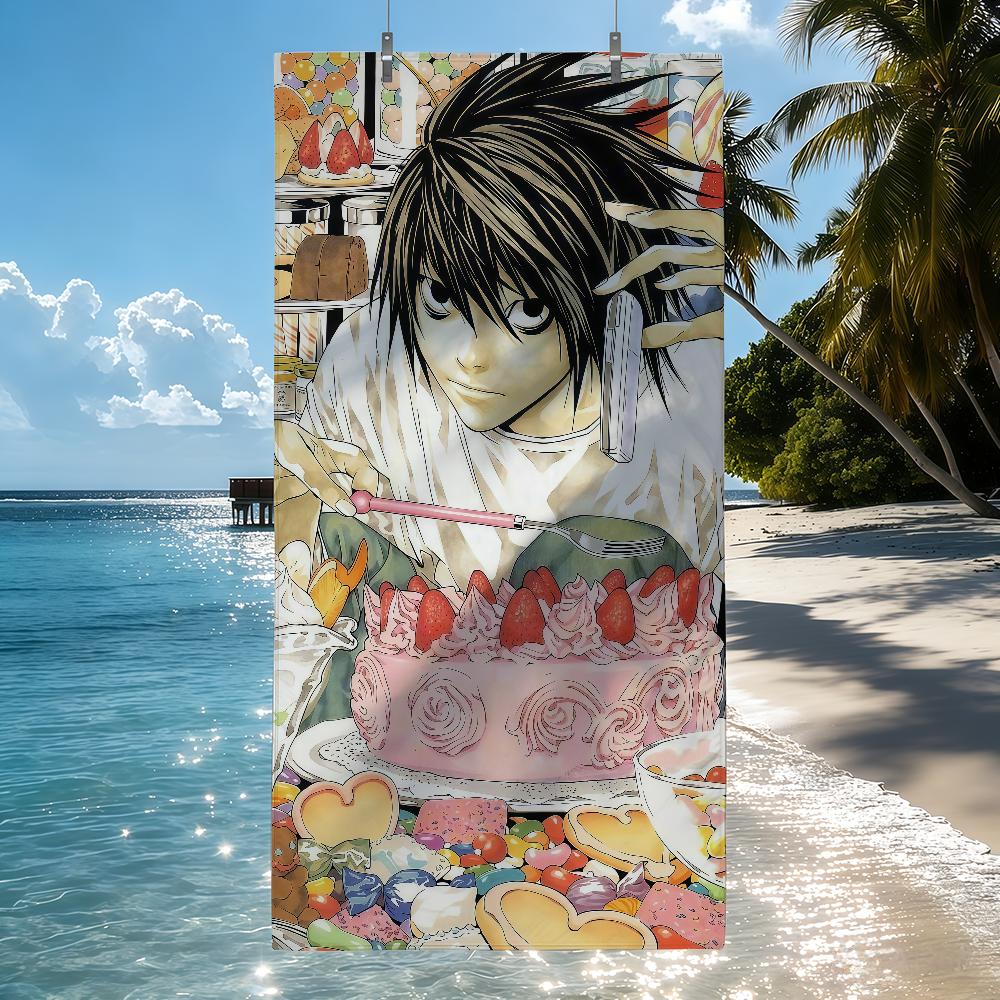 

Anime Death Note L Towel Quick Drying Beach Towels Are Suitable For Swimming Pools Camping Yoga And The Gym W30*H60(CM)