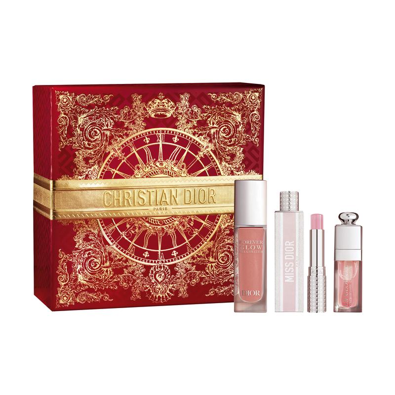 

DIOR Perfume Makeup Highlighting Liquid Enchanting Lip Glossy Flower Sweetheart Balm Set Golden Lucky Limited Gift Box Solid Floral Fragrance Bergamot золотий