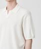 Musinsa Standard Cool Touch Slit Neck Knitted Polo Shirt [Ivory]