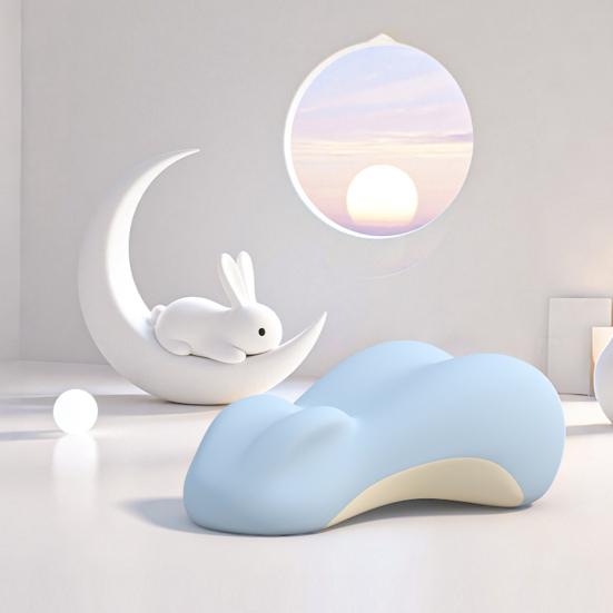 Couple Sleeping Pillow Memory Foam Wedge Cushion Hygienic Breathable Cover High Elastic Core Ergonomic Design Butt Cushion