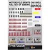Kit de 201 vis et boulons en aluminium pour carénage d'accessoires de moto Compatible avec YZF 600 1000 R1 R6 R3 R15 R25 T-MAX 530 TMAX 500