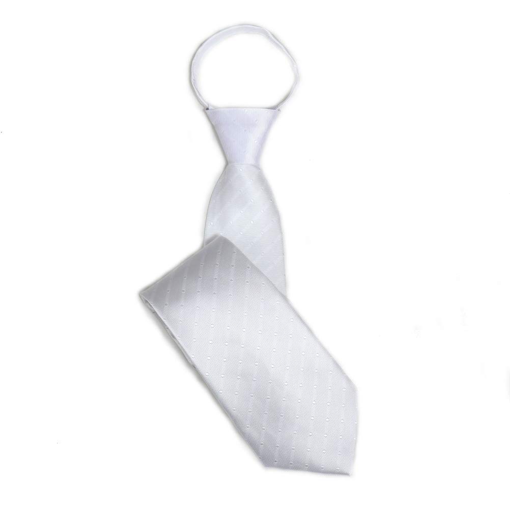 

[CUFFSMANIA] Formal Necktie for Ceremonies and Formal Occasions [Dot Pattern] [Easy-to-use zipper tie] Wedding, Funeral, Formal Wear Tie