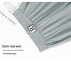 2025 Plus Size Women's High-Waisted Ice Silk Capris - Mid-Length Casual Harem Pants for Short Individuals