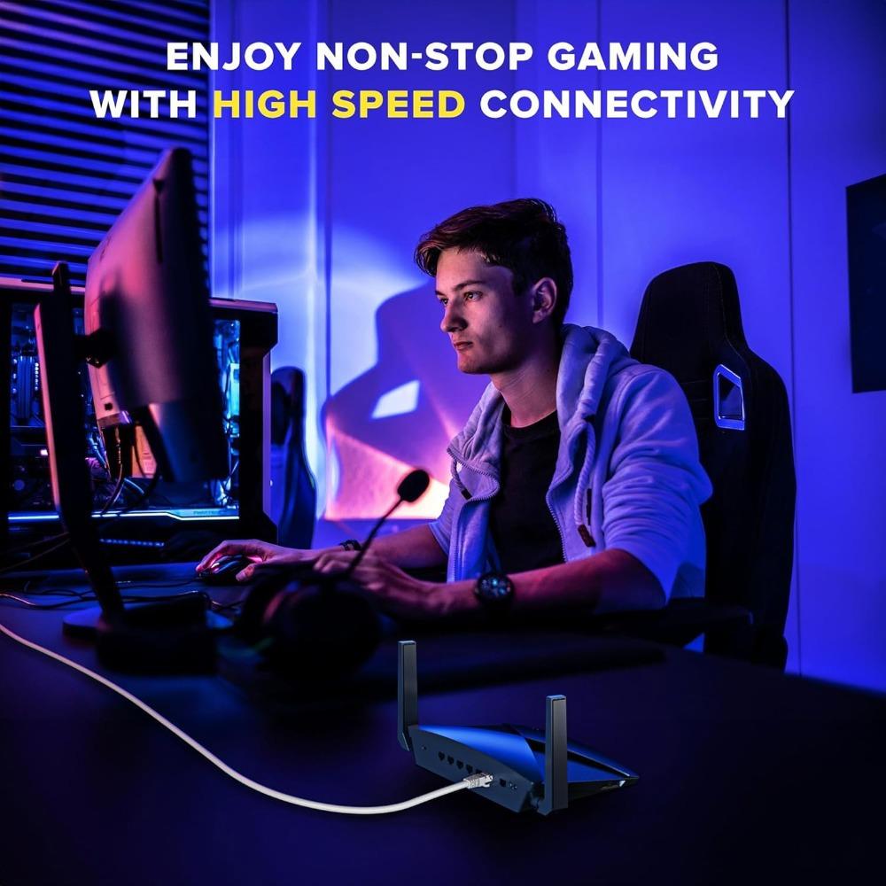 1m/3ft 2m/7ft 5M/16ft Ethernet Cable Extension Rectangular Satellite Cable  Internet Extension