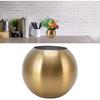 Round Vase Nordic Style Modern Stainless Steel Small Flower Vase Ornament Living Room Office Table Decoration for Home Decoration(Gold)